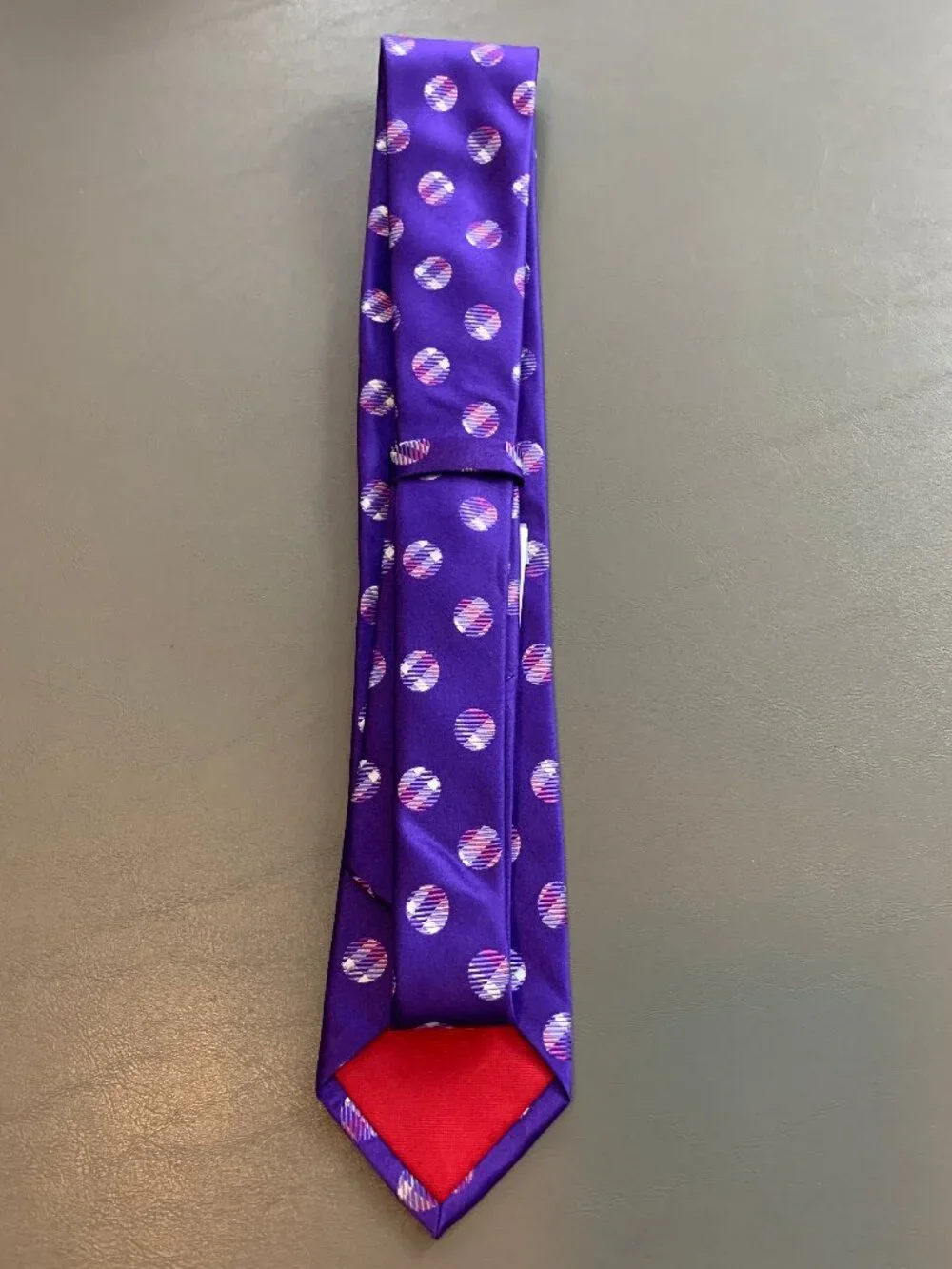 Nick Cannon Men's 3'' 100% Silk Dot Pattern Long 61'' Neck Tie, Purple, One Size